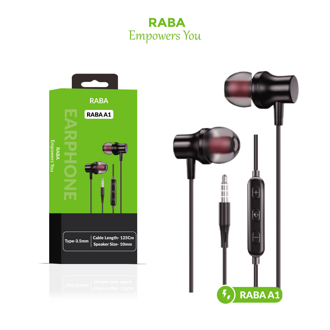 RABA A1 Stereo Bass Earphone