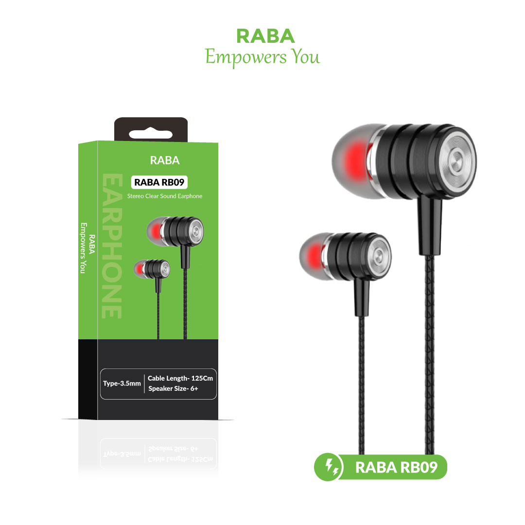 RABA RB09 Extra Bass Earphone