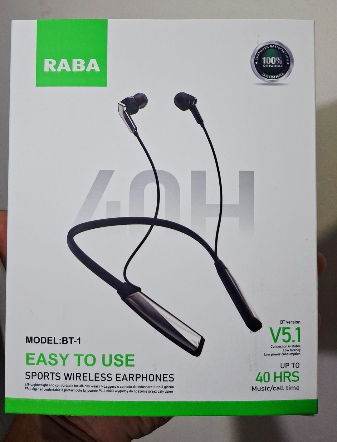  RABA BT1 Sports Wireless Neckband