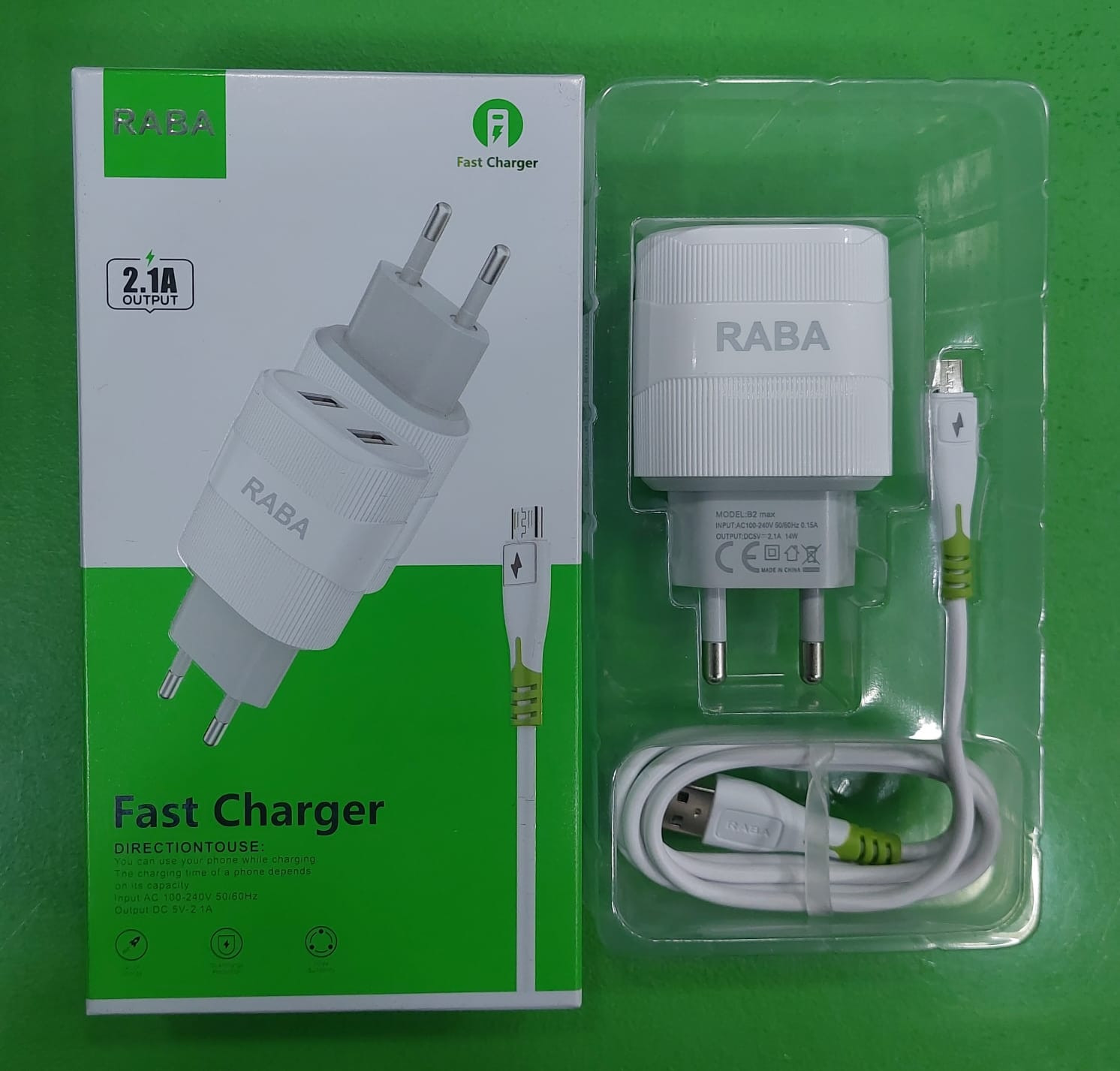 RABA B2 max 2.1A 14watt Type-B Fast Charger