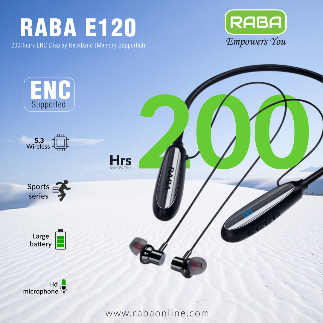 RABA SHINE 120H Magnetic On/Off Neckband (5 Voice Change)