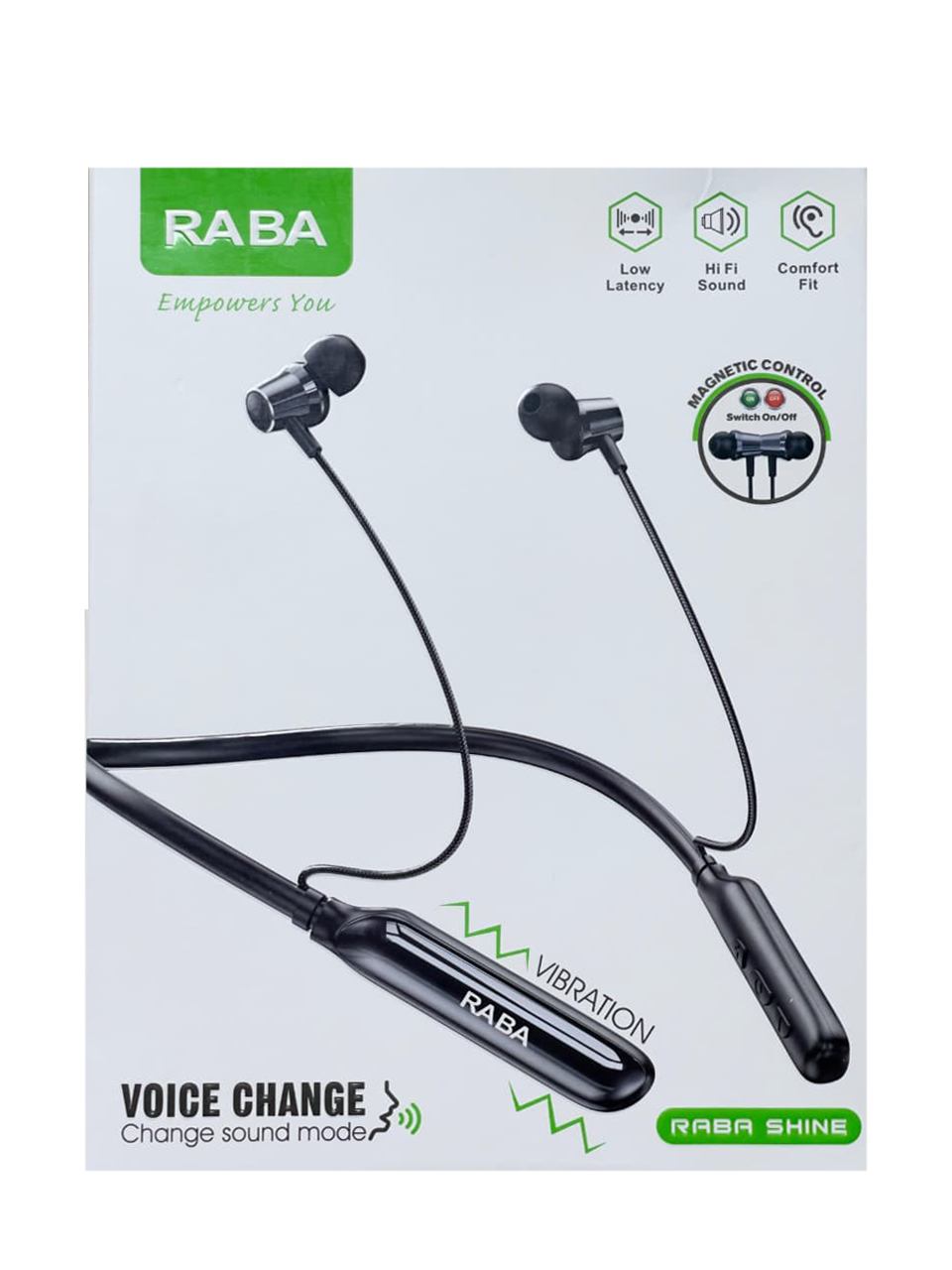 RABA SHINE 120H Magnetic On/Off Neckband (5 Voice Change)