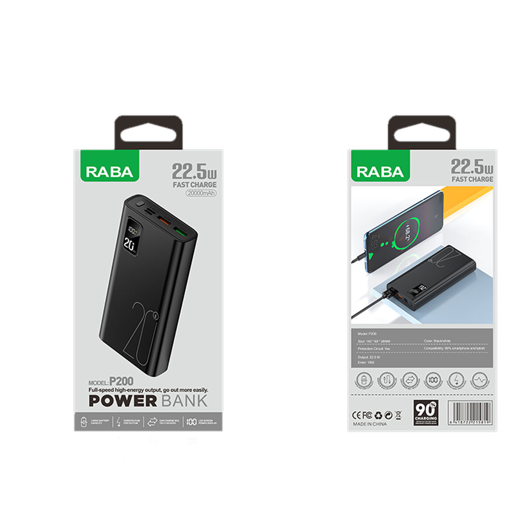 RABA P200 22.5W 10000MAH Powerbank 