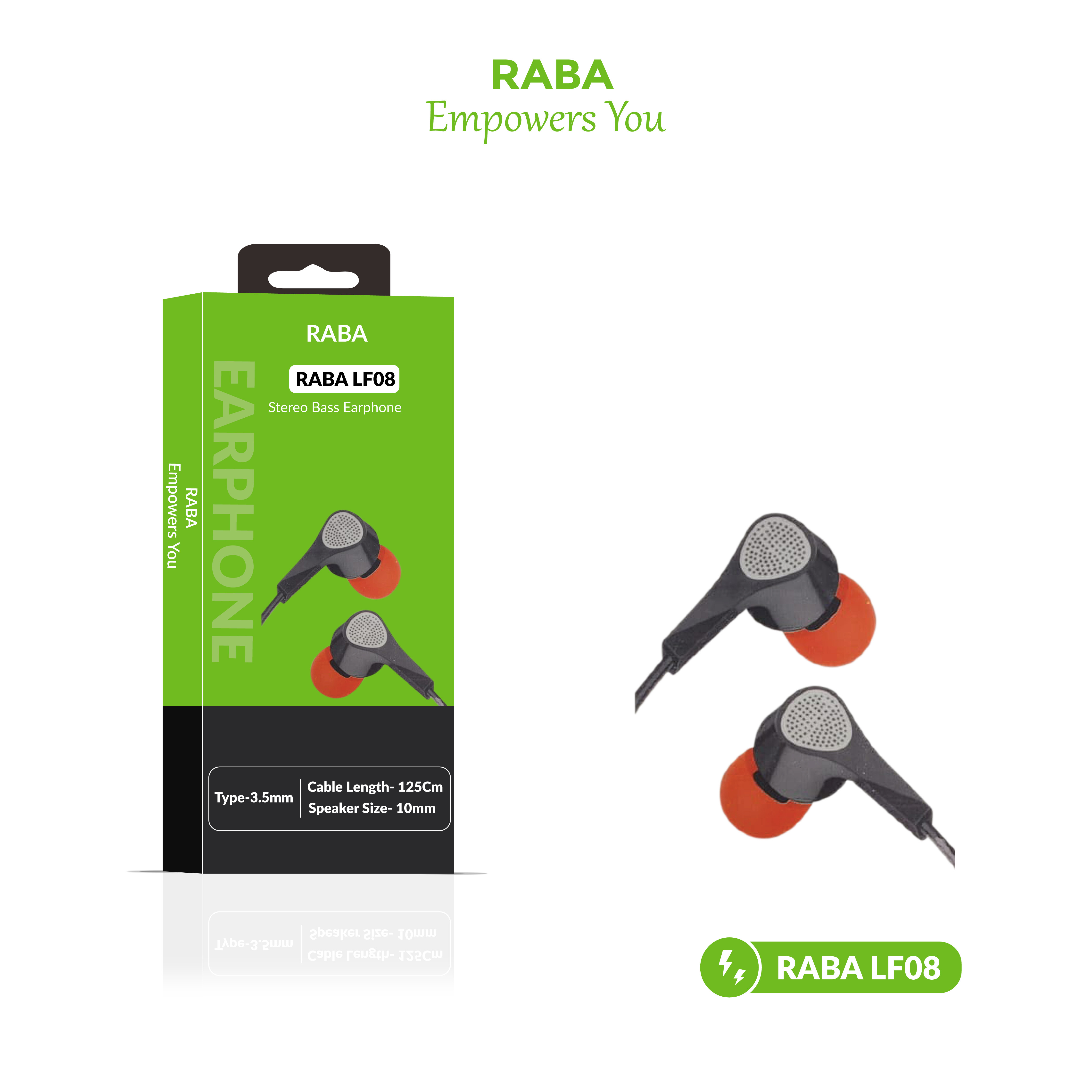 RABA LF08 Super Bass Earphone